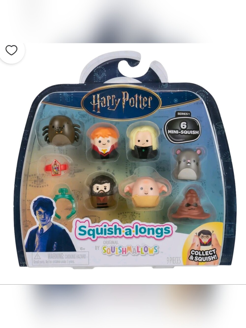 Squish-a-longs “Harry Potter” Mini-Squish + Accessory 6-Pack Novelty Collectible